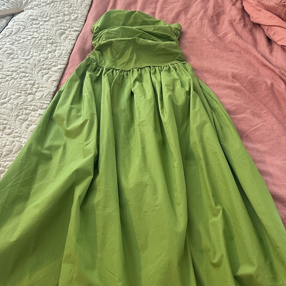 Strapless Green Dress